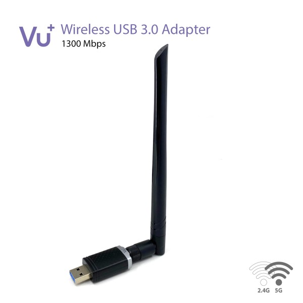 VU+® Dual Band Wireless USB 3.0 Adapter 1300 Mbps inkl. 6 dBI Antenne