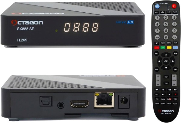 Octagon SX888 SE V2 Full HD H.265 IP-Receiver USB, HDMI, Schwarz