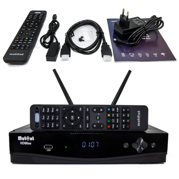 Mutant HD66 SE 4K UHD Linux E2 Combo-Receiver (1x DVB-S2, 1x DVB-C/T2, PVR, WiFi, LAN, MicroSD, CA)