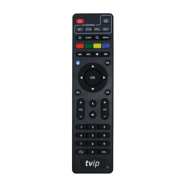 Fernbedienung für TVIP IPTV Boxen v.4xx v.6xx mit Bluetooth Funktion Schwarz