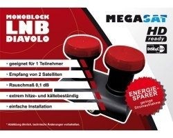 Megasat Diavolo Monoblock Single LNB 0.1 dB, 40 mm