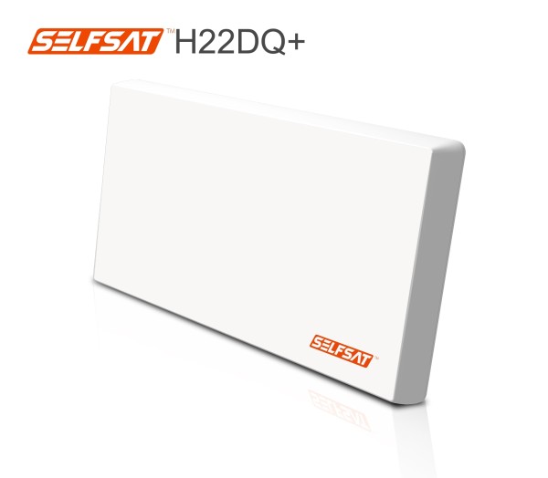Selfsat H22DQ+ Flachantenne mit austauschbaren Quattro LNB